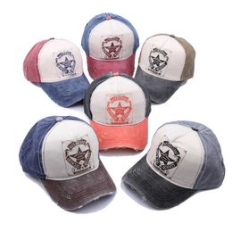 Ball Caps Cotton Star Printed baseball cap Adjustable Outdoor Buckle Hat for Men and Women 72 G230606