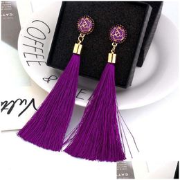 Dangle Chandelier Flower Rose Tassel Earrings Studs Gold Women Ear Rings Fashion Jewelry Will And Sandy Gift Drop Delivery Dh3Dk