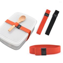 Dinnerware Sets 1 Pc Lunch Box Fixed Strap Double-layer Strapping Elastic Binding Belt Towel Book Leakproof Can Put Tableware