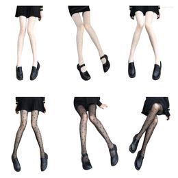 Women Socks Bow Dot Print Thin Mesh Pantyhose Lace Silk Stockings Summer Fashion Sweet Girl F3MD