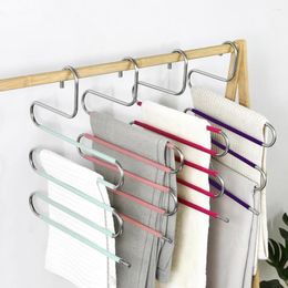 Hangers 60% Drop!!Trouser Rack S-Type Non-Slip Stainless Steel Pants Jeans Scarf Clothing Hanger For Wardrobe