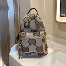 2023 Women's famous bag backpack patterned design canvas leather material waterproof design luxury backpack leather bag