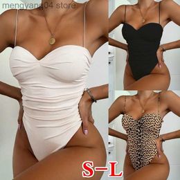 Women's Swimwear Ladies One Piece Swimsuit Summer Beach Women's All-in-one Bikini with Leopard Print on Women's Swimsuit 1PCS T230606