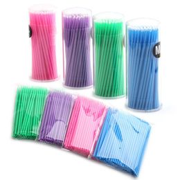 Brushes 100 Pcs/Lot Disposable Swab Lint Individual Lashes Glue Removing Tools Eyelash Extension Makeup Brushes for Cosmetics