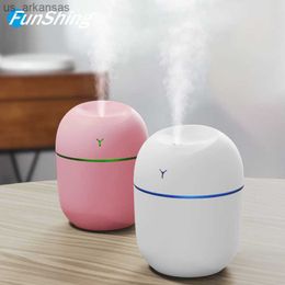 FunShing 220ml Mini Air Humidifier Portable USB Aroma Essential Oil Diffuser LED Lamp Car Diffuser For Home Bedroom Humidifier L230523