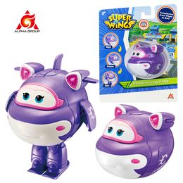 Action Toy Figures Super Wings Transforming Egg 3 forms Robots car planes Transforming Deformation Aeroplane Robot Action Figures For Kis toys 230605