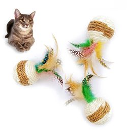 Cat Toys Pet Ball Toy Faux Feather Creative Cat Play Toy Cat Interactive Toy Pet Play Toy Chew For Dogs Cats