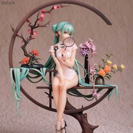 Hatsune Miku Anime Action Figure Beautiful Spring Time Cheongsam Miku 1/7 Sexy Beautiful Girl Manga Statue Collectible Model Toy L230522