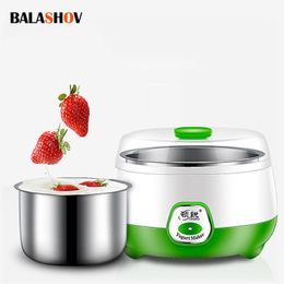 Cookware Parts Yogurt Maker Mini Automatic Yogurt Machine Household DIY Yogurt Tools Kitchen Appliances Stainless Steel Tank Appliances Yogurt 230605