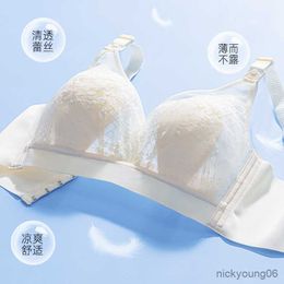 Maternity Intimates Summer Ultra-thin No Gather Breastfeeding Bra Buckle Up Pregnancy Lactation Underwear Feeding Top