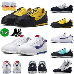 Clot x Nike Cortez Homens Mulheres Running Shoes Famoso Yin Yang Símbolo Bruce Lee Preto Branco Forrest Gump Jogo Royal Trainers Sports Sneakers 36-45