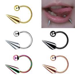 Labret Stainless steel C-shaped nose ring, horseshoe ring, special-shaped lip ring, body piercing ornaments