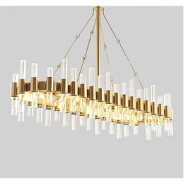 Chandeliers LED Light Chandelier Modern Luxury Rectangular Designer Model Room Restaurant El Commercial