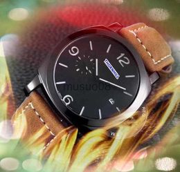 Other Watches Top quality Men Full Function Quartz Stopwatch Mens Watches All Dial Work Quartz Rubber Leather Belt Luminous Outdoor Wristwatch fashion s J230606