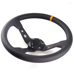 Steering Wheel Covers 14" 350mm Deep PVC And Aluminium Dish 6 Bolt With For Sport Racing Auto Car Accessories Black