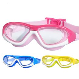 Diving Goggles Kids Goggles Boys' Waterproof and Anti-fog HD Swimming Glasses Girls' Big Box Swimming Cap Children's Swimming Goggles Set 230606