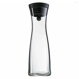 Water Bottles Carafe 1.8L High Borosilicate Glass Bottle Basic Tilting Lid Closure Jug