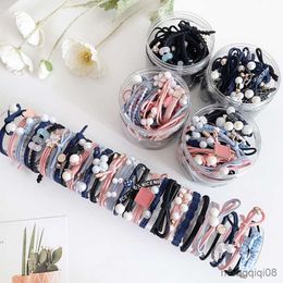 Other 50/12PCS Women Hair Ties Pearls Fashion Girls Holder Rubber Hair Rope Hair Accessories