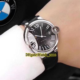 WJBB0027 WSBB0020 Black Dial Moon Phase Miyota 8217 Automatic Mens Watch 316L Steel Case Leather Strap High Quality Cheap New Watc275C