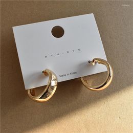 Hoop Earrings 2023 Trendy Minimalist Gold Silver Color Large Circle Geometric Round Big For Women Girl Wedding Party Jewelry