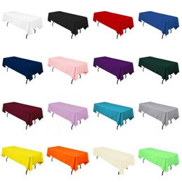 Table Cloth Wedding Satin Tablecloth Table Cloth Rectangle For el Banquet Party Events Decoration Table Cover Topper white tablecloth 230605