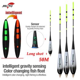 Fishing Accessories Smart LED Light Floats Night Gravity Sensing 32g42g52g Long S Automatic Electronic With CR425 Battery 230606