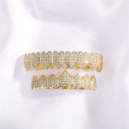 New Arrived Hip Hop Jewellery Micro Zircon Love Teeth Ornament Cosplay Halloween Vampire Teeth