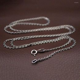 Chains Real 925 Sterling Silver 2mm Round Link Chain Necklace 17.7" - 13.6" Available