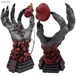 26cm Berserk Hand of God Resin Anime Figure Berserk Guts L Action Figure Black Swordsman Figurine Collectible Model Doll Toys L230522