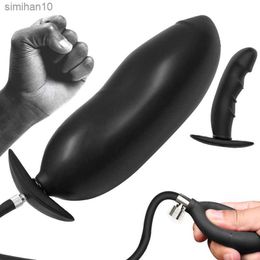 Go Out Silicone Inflated Super Big Anal Plug Dildo Pump Butt Plug Anal Dilator Prostate Massage Anus Extender Dilatador Sex Toys L230518