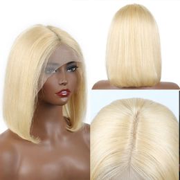 Honey Blonde Human Hair Wigs For Women Human Hair Remy Brazilian Cheap Straight Short Bob Wig