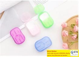 Travel Portable Disposable Boxed Soap Paper Hand Washing Slices Scented Foam Travel Mini Soap Paper