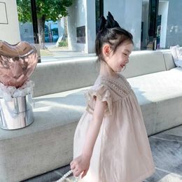 Girl's Dresses 2-10 Girls Summer Dress Toddler Baby Solid Sleeveless Casual Chilren Clothing Kids for