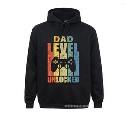 Men's Hoodies Mens Pregnancy Announcement Dad Level Unlocked Soon To Be Father Hoodie Sweatshirts Youth Sportswears