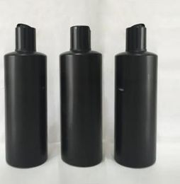 Wholesale 20pcs 300ml New plastic empty cosmetic bottles with Disc top cap 10oz vial PET bottles,empty black travel container