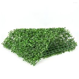 Decorative Flowers 1pcs Artificial Boxwood Grass 25x25cm Backdrop Panels Topiary Hedge Plant Garden Backyard Fence Greenery Wall Decor