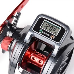 Baitcasting Reels 131 Ball Bearing Left Right Fishing Reel with Digital Display Line counter 63 1 Casting 230606