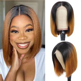 Lace Wigs Ombre wig human hair Bob wig straight 13x4 lace front human hair wig Brazilian Remi colored short Bob Ombre human hair wig 230607