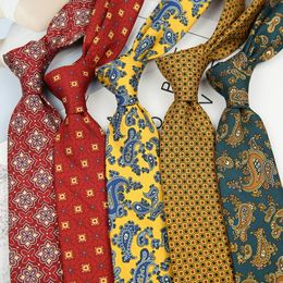 Neck Ties British Style Mens Business Neckties Paisley Floral Printed Cartoon Animals Formal Wedding Tuxedos Party Cravat Tie 230605