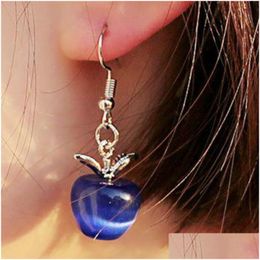 Charm Cute Fashion Opal Stone Apple Shape Statement Earrings For Women Girl Lovely Stud Earings Jewellery Lover Gifts Wholesale Drop De Dhxsb