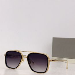 New fashion design square sunglasses FLIGHT 008 K gold frame simple and generous style high end outdoor uv400 protection glasses top quality