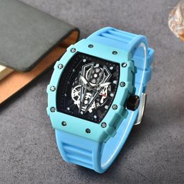 Wristwatches 3-pin Quartz Watch Transparent Bezel Men's Automatic Designer Wrist Waterproof Reloj Hombre