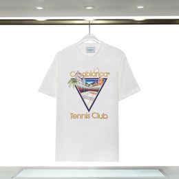 Designer's seasonal new American hot selling summer T-shirt for men's daily casual letter printed pure cotton top DY14