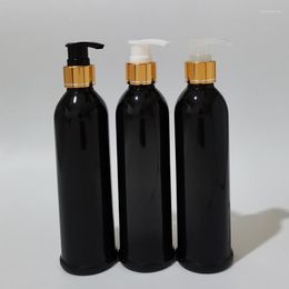 Storage Bottles 20pcs 250ml Empty Plastic PET With Gold Silver Aluminium Collar Lotion Pump For Liquid Soap Shower Gel Cosmetic Packaging