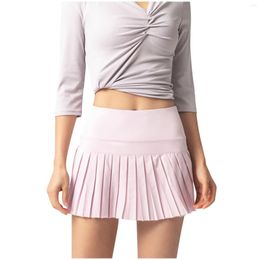 Skirts Running Mini Skorts Sports Pleated With Pockets Breathable Women Short High Elasticity Lady Outdoor Sportwear