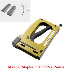 Spijkerpistolen Manual Metal Point Driver Stapler Picture Framing Tool + 1000Pcs Points Point Driver Stapler Picture Framing Tool Kit Durable