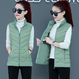 Women's Vests Lightweight Padded Jackets Women's Parkas Vest 2023 Autumn Winter Down Cotton Women Warm Sleeveless Waistcoat Female