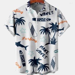 Men's Casual Shirts 3D Vintage Men's Luxury Beach Short Sleeve Fashion Camisa Male Floral Shirt For Men Fitness Clothing Design Print