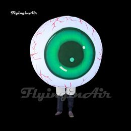 Fantastic Walking Inflatable Eyeball Costume Halloween Parade Clothing Adult Wearable Blow Up Eye Balloon For Event