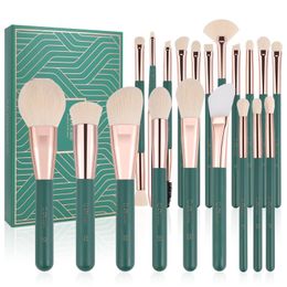 Brushes Ducare Green Makeup Brushes Professional 20pcs Makeup Brush Set Foundation Blending Powder Blush Concealers Eyeshadows Brushes